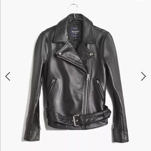 Madewell Leather Motorcycle Jacket XXS NWOT